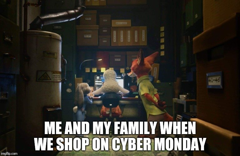 cyber monday shopping meme