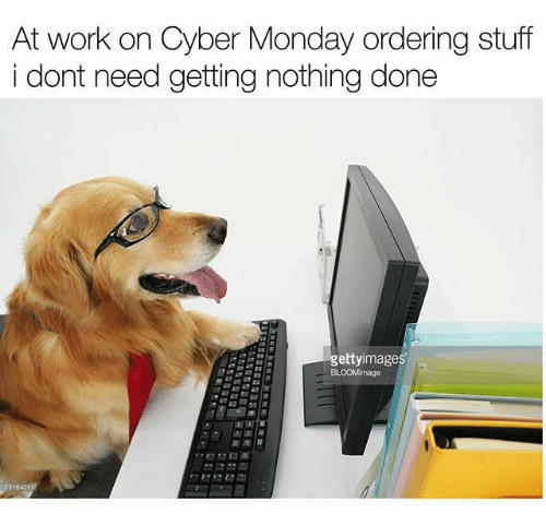 cyber monday work meme