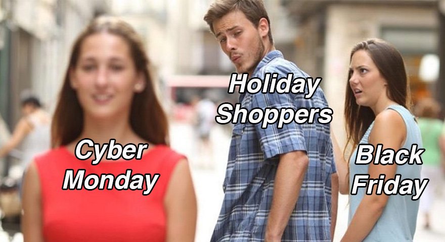 cyber Monday shopping meme